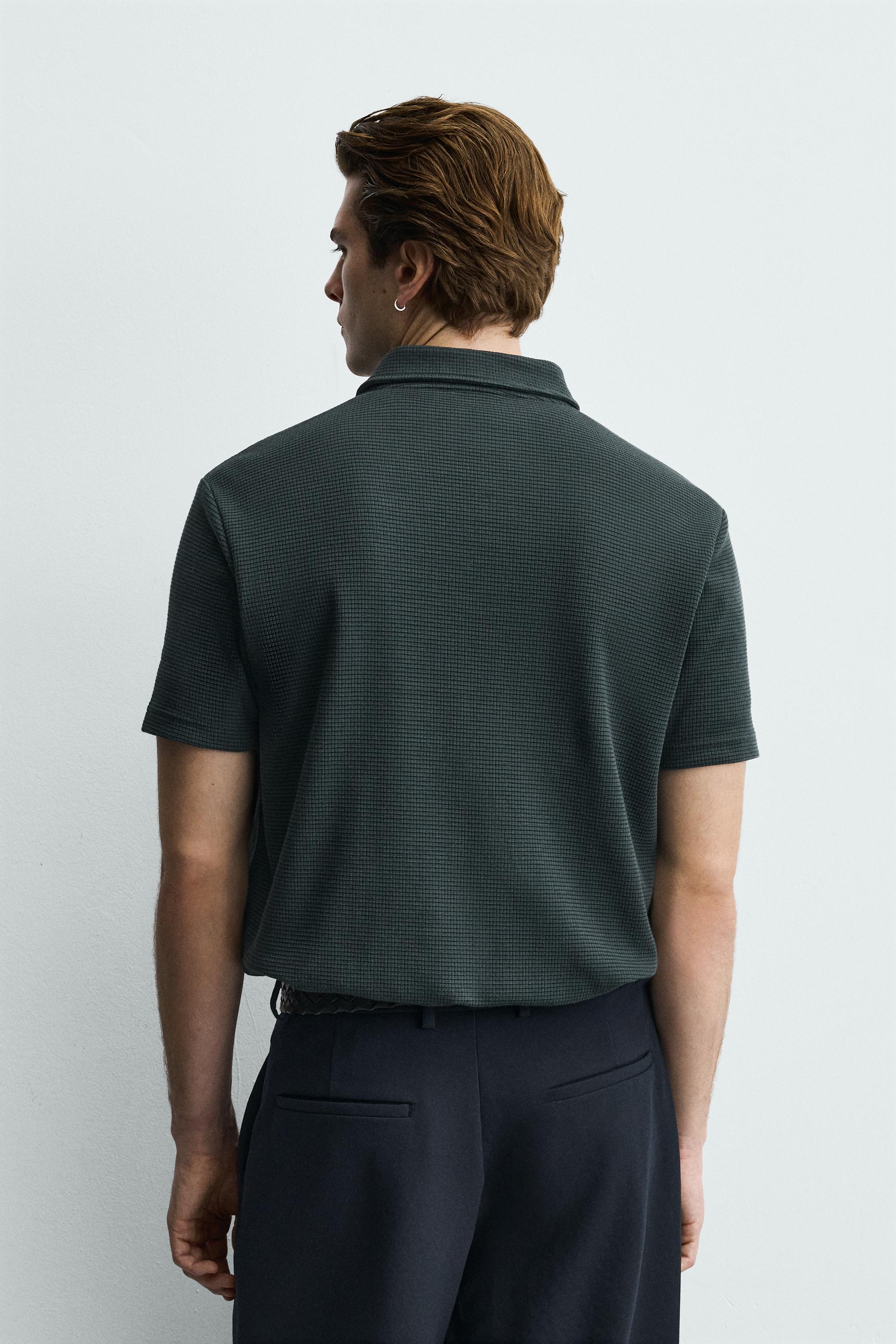 WAFFLE TEXTURED POLO SHIRT